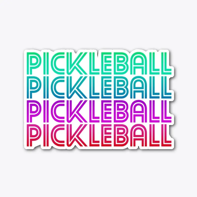 Pickleball Retro Tops Dark Colors